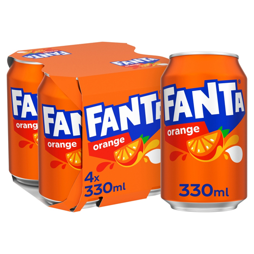 FANTA ORANGE CAN 4PK 330ML