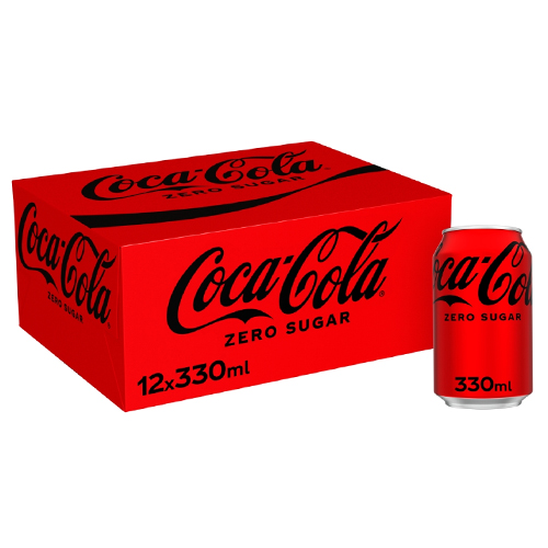 COKE ZERO SUGAR CAN 12PK 330ML