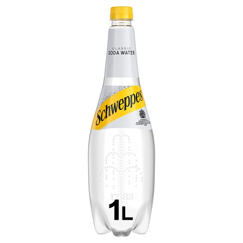 SCHWEPPES SODA WATER PET 1L