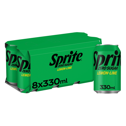 SPRITE NO SUGAR CAN 8PK 330ML