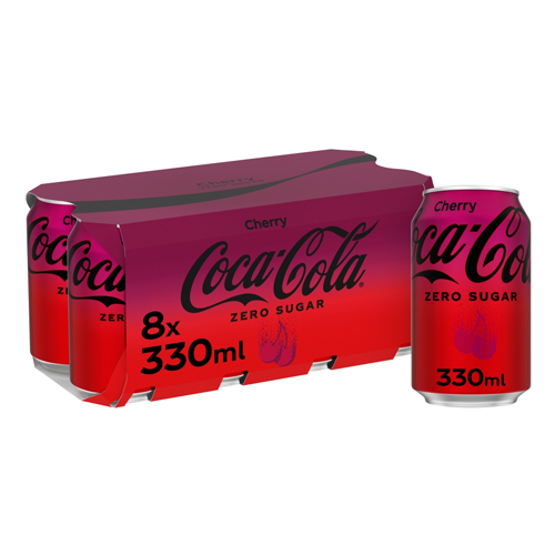 COKE ZERO SUGAR CHERRY CAN 8PK 330ML