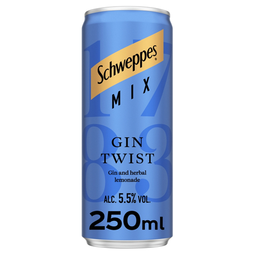 SCHWEPPES MIX GIN TWIST COCKTAIL CAN 250ML