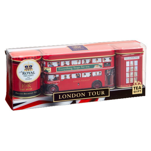 AHMAD TEAS LONDON TOUR 3 CADDIES 1 TEA BAGS & 2 LOOSE 78G