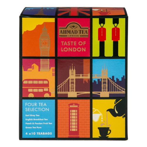 AHMAD TEAS TASTE OF LONDON 4 TEA SELECTION 10 TEA BAGS