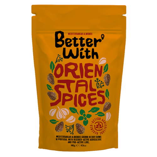 BETTER WITH ORIENTAL SPICE ALMONDS  8X 140G