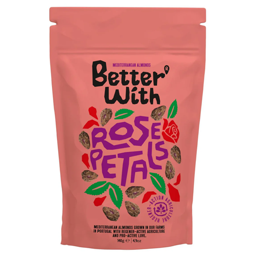 BETTER WITH ROSE PETAL ALMONDS 8X 140G