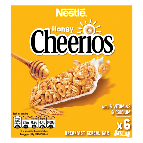 CHEERIOS HONEY CEREAL BARS 132G