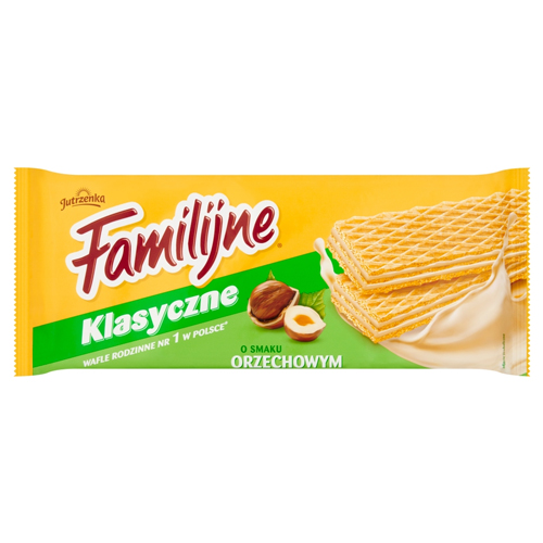 JUTRZENKA FAMILIJNE WAFLE WAFERS WITH NUT FLAVOURED CREAM 180G