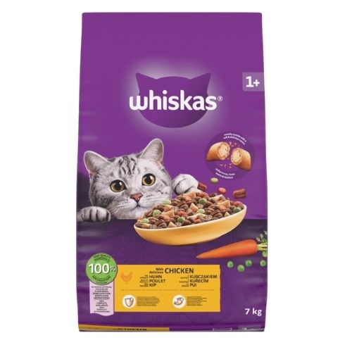 WHISKAS ADULT COMPLETE DRY CAT FOOD BISCUITS CHICKEN 7KG