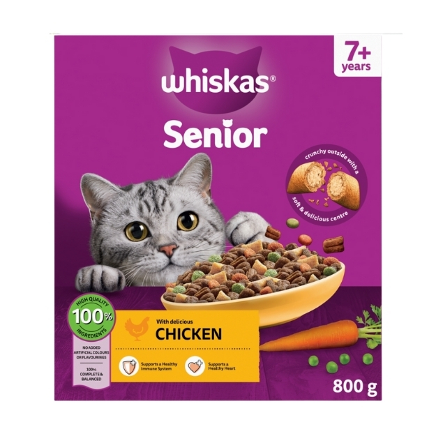 WHISKAS 7+ CAT COMPLETE DRY WITH CHICKEN 800G