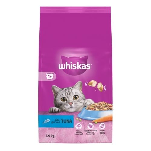 WHISKAS 1+ CAT COMPLETE DRY WITH TUNA 1.9KG