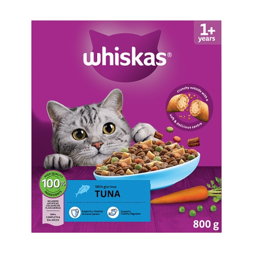WHISKAS 1+ CAT COMPLETE DRY WITH TUNA 800G