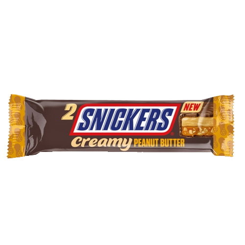 SNICKERS CREAMY PEANUT NUT BUTTER CHOCOLATE DUO BAR 36.5G
