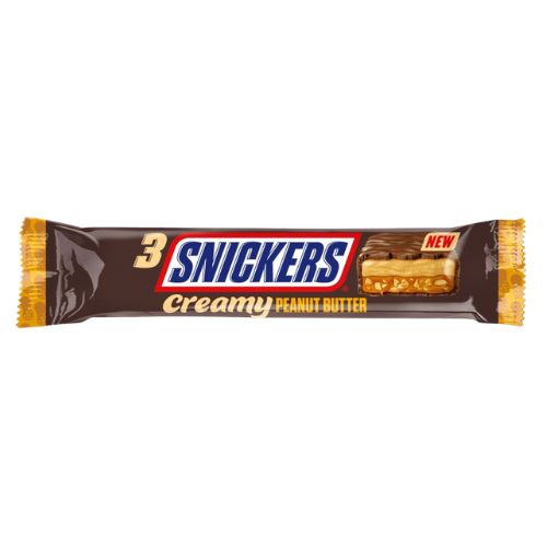 SNICKERS CREAMY PEANUT NUT BUTTER CHOCOLATE TRIO BAR 54.75G