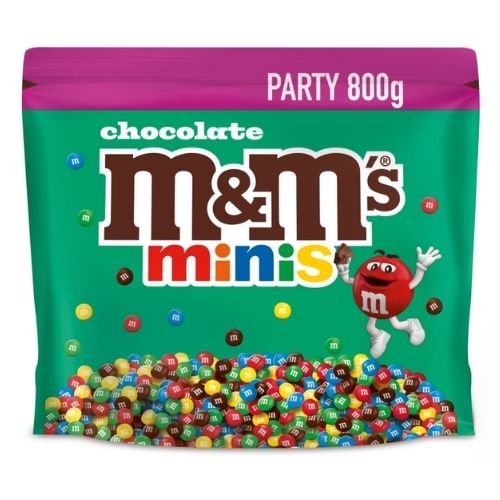 M&M'S MINIS MILK CHOCOLATE PARTY MIX BULK SNACK BAG 800G