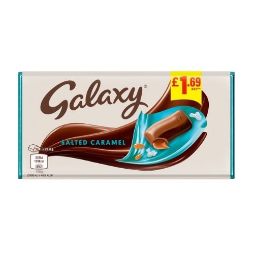 GALAXY SALTED CARAMEL LARGE BLOCK PMP £1.69 135G