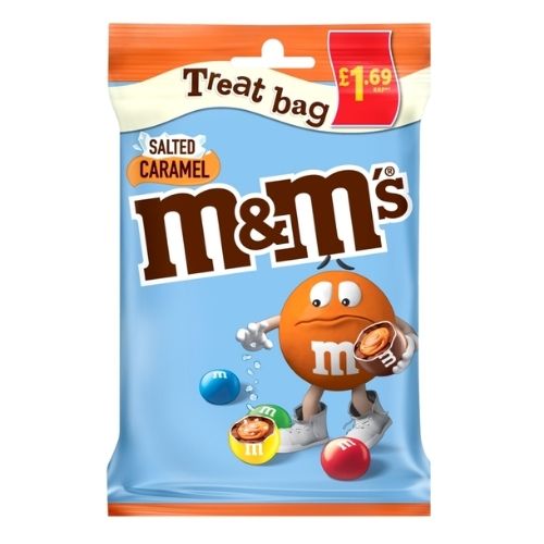 M&M'S SALTED CARAMEL CHOCOLATE TREAT BAG PMP £1.69 70G