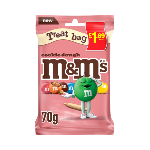 M&M'S COOKIE DOUGH MILK CHOCOLATE BAG PMP £1.69 70G