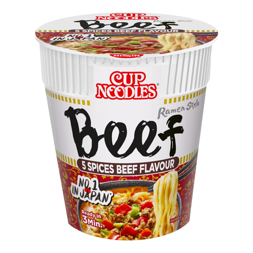 NISSIN CUP NOODLE BEEF 5 SPICE 64G