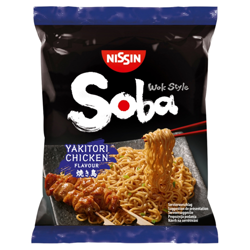 NISSIN SOBA YAKITORI CHICKEN WOK STYLE STIR FRY NOODLES 110G