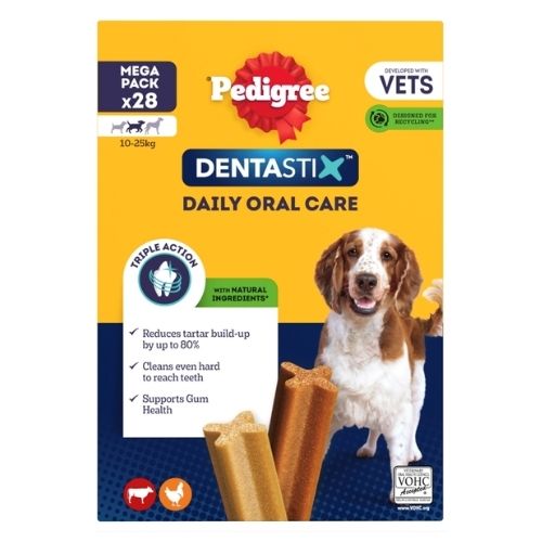 PEDIGREE DENTASTIX DAILY ADULT MEDIUM DOG TREATS 28 X DENTAL STICKS 720G