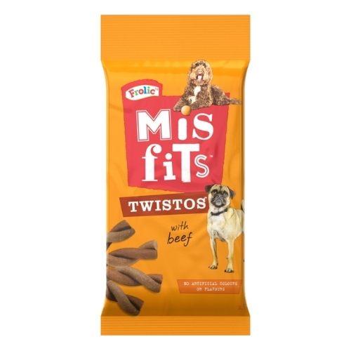 MISFITS TWISTOS DOG TREATS WITH BEEF 105G