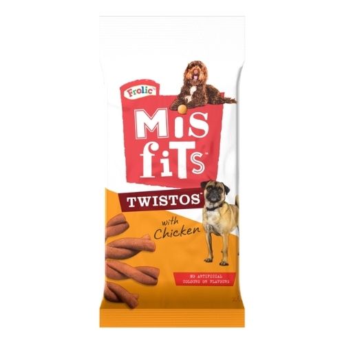 MISFITS TWISTOS DOG TREATS WITH CHICKEN 105G