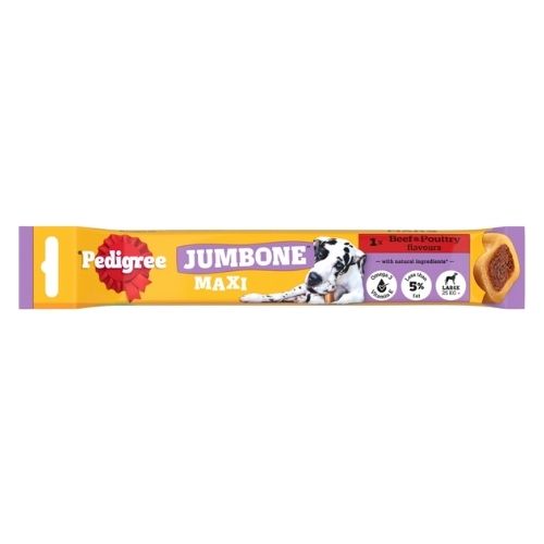 PEDIGREE JUMBONE MAXI ADULT LARGE DOG TREAT BEEF & POULY 1 CHEW 180G