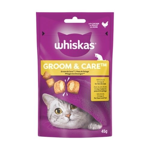 WHISKAS GROOM & CARE CAT TREATS 45G