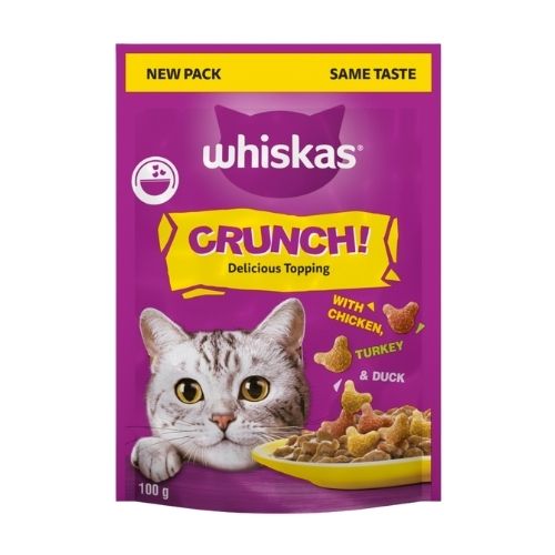 WHISKAS CRUNCH CAT TREATS 6X 100G