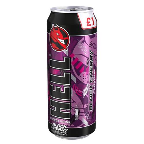 HELL ENERGY BLACK CHERRY PMP £1.00 500ML