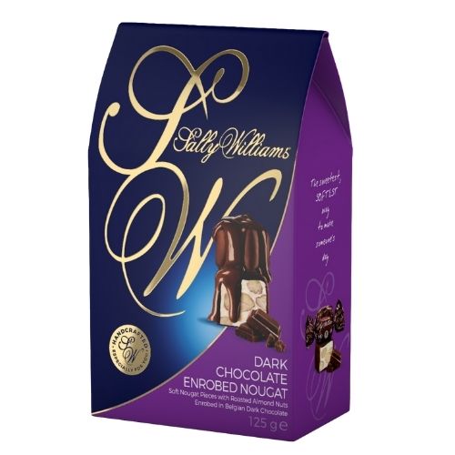 SALLY WILLIAMS DARK CHOCOLATE COATED NOUGAT 125G