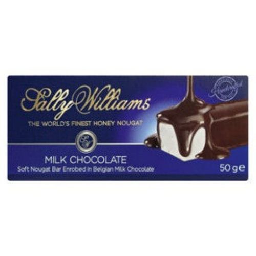 SALLY WILLIAMS BELGIAN MILK CHOCOLATE SOFT NOUGAT BAR 50G