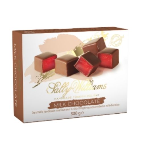 SALLY WILLIAMS & TURKISH DELIGHT COATED MILK CHOCOLATE 300G