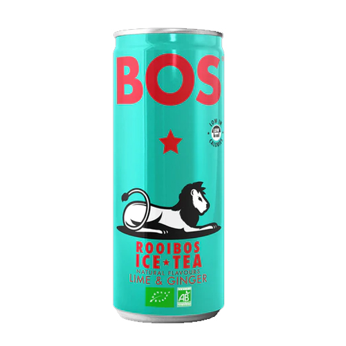 BOS ORGANIC LIME AND GINGER ROOIBOS ICE TEA 250ML