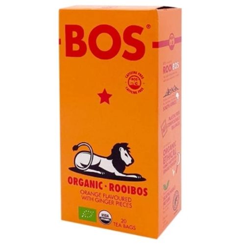 BOS ORGANIC ORANGE/GINGER R'BOS 20 TEA BAGS 50G