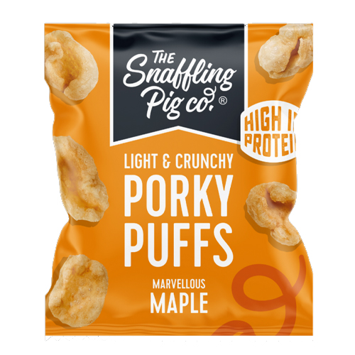SNAFFLING PIG MAPLE PORKY PUFFS 12X 20G