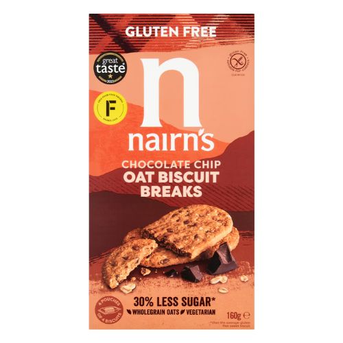 NAIRNS GLUTEN FREE CHOCOLATE BISCUIT BREAKS 160G