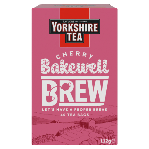 TAYLORS YORKSHIRE TEA CHERRY BAKEWELL BREW 40 TEA BAGS 112G