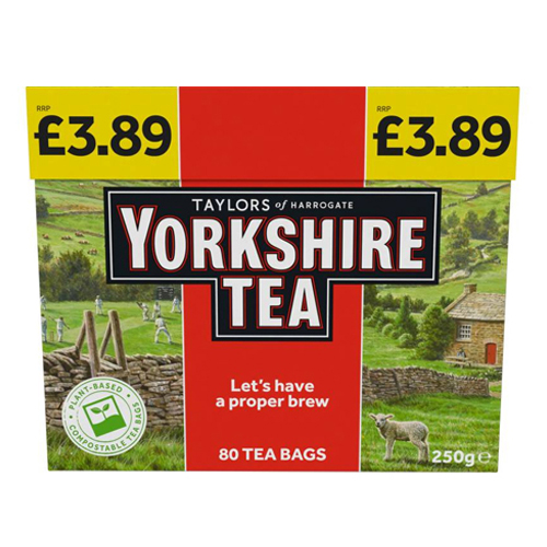 TAYLORS YORKSHIRE TEA BAGS PMP £3.89 80S