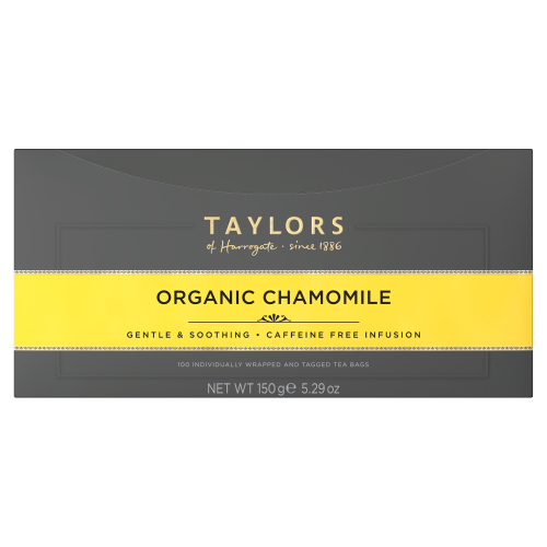 TAYLORS OF HARROGATE ORGANIC CHAMOMILE 100 TEA BAGS 250G