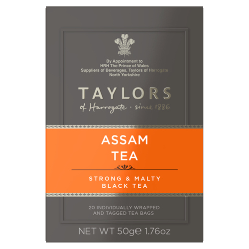 TAYLORS OF HARROGATE ASSAM TEA 20 TEA BAGS 50G