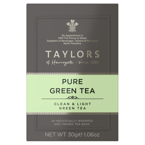TAYLORS OF HARROGATE PURE GREEN 20 TEA BAGS 30G