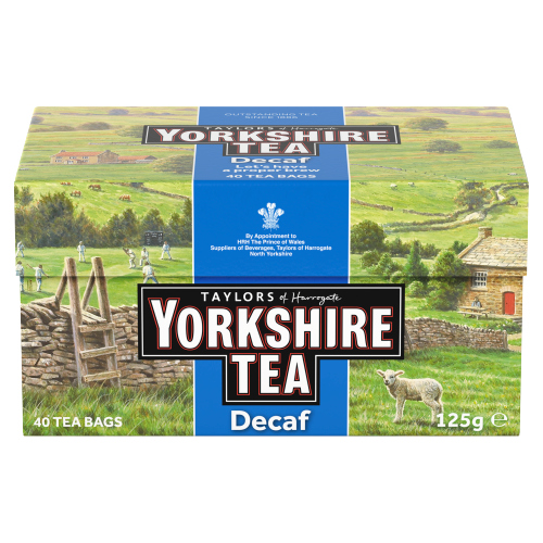 TAYLORS YORKSHIRE TEA 40 DECAF TEA BAGS 125G