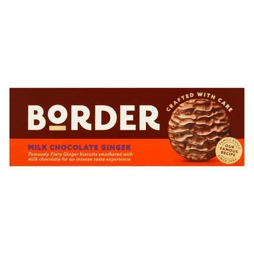 BORDER MILK CHOCOLATE GINGER BISCUITS 150G