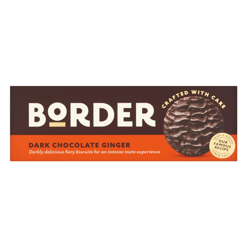 BORDER DARK CHOCOLATE GINGER BISCUITS 150G