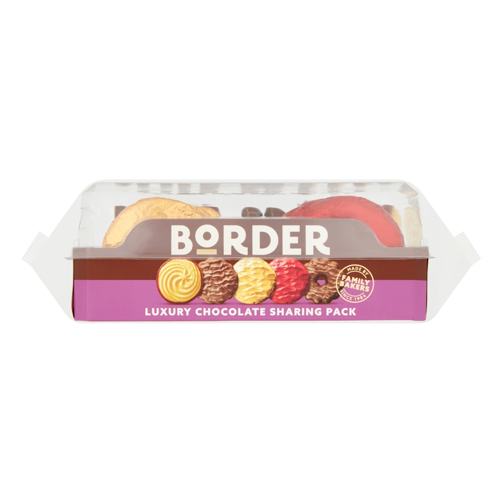 BORDER 5 LUXURY CHOCOLATE BISCUITS 365G
