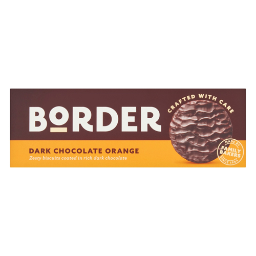 BORDER DARK CHOCOLATE ORANGE BISCUITS 150G