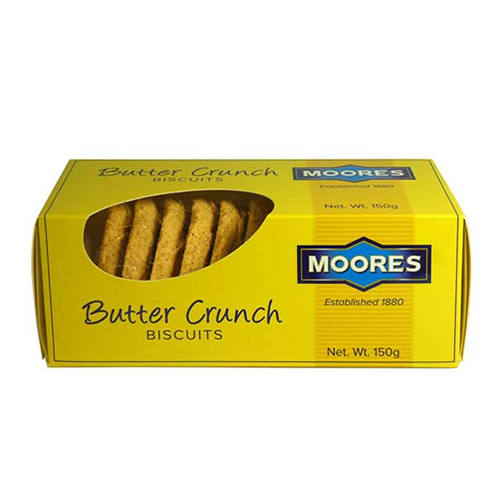 MOORES BUTTER CRUNCH BISCUITS 150G
