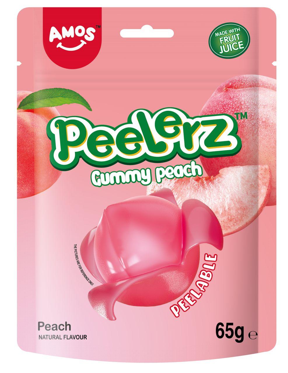 AMOS PEELERZ GUMMY PEACH BAG 65G